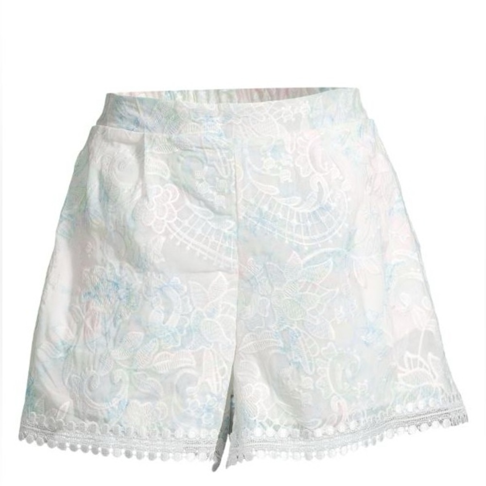 AVANTLOOK Embroidered Lace Shorts Womens Size S